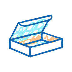 delivering package box icon doodle illustration