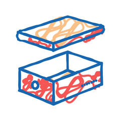 women shoes box icon doodle illustration