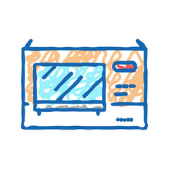 tv plasma box icon doodle illustration