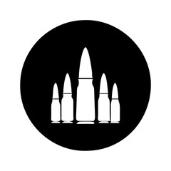 A Silhouette of Bullets Arranged in a Circle of Darkness