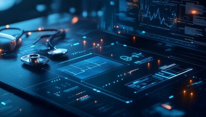 Digital medical interface with diagnostic displays
