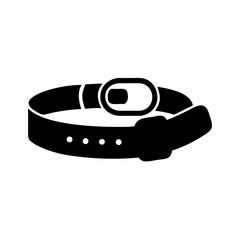 Black belt with buckle and adjustment holes for waist size