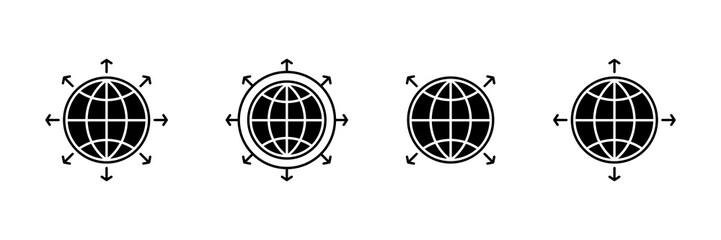 Global Expansion Icon. Global Expansion Vector Icon in line style design. Global Expansion Symbol. Vector illustration.