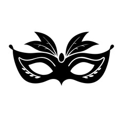Elegant Venetian masquerade mask in black and white, perfect for carnival