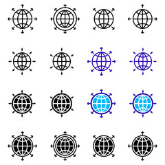 Fototapeta premium Global Expansion Icon. Global Expansion Vector Icon in line style design. Global Expansion Symbol. Vector illustration.