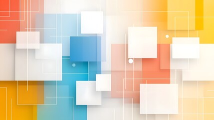 Striking composition of overlapping prismatic shapes in a bold contemporary color palette perfect for minimalist digital designs and visual branding