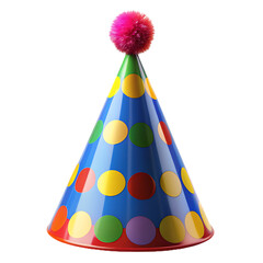 Colorful Party Hat Polka Dots Birthday Celebration