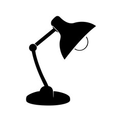 Monochromatic Desk Lamp Illuminating a Workspace, casting light with clean simplicity