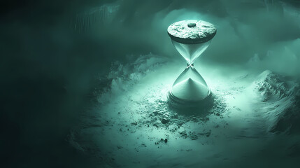 elegant crystal hourglass