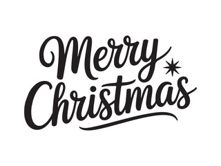Stylish Merry Christmas Lettering Design