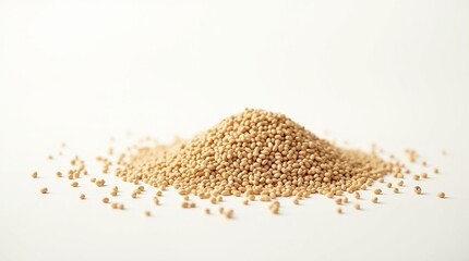 Foodstuff: hill of buckwheat over white