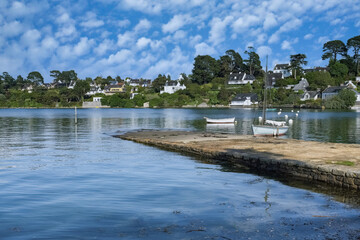 Brittany, Ile aux Moines island, the typical harbor 