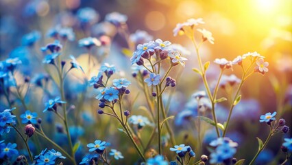 Forget-Me-Not Flowers in Sunlight