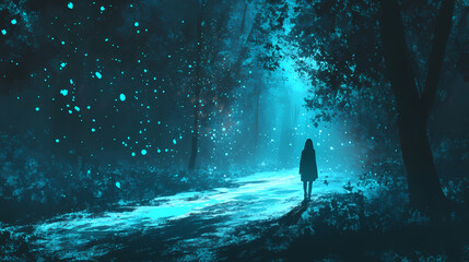 Ethereal dispersal captivating interplay between cyan particle explosion and shadow dramatic backdrop for evocative artistic expressions. [Frozen Time] | Shadow Freeze | dark chill. Illustration