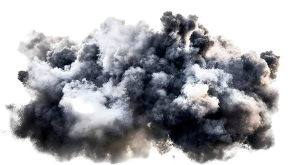 Dark Grey White Smoke Cloud Isolated Background Illustration