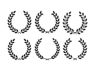 Obraz premium Six Laurel Wreath Icons in Different Styles