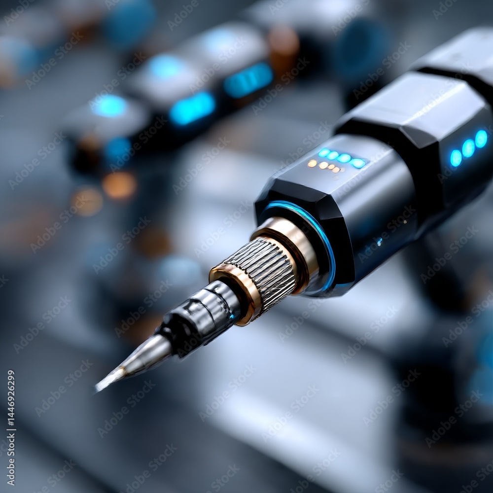 Leinwandbilder high-tech robotic arm close-up: precision engineering and future technology displayed with striking 