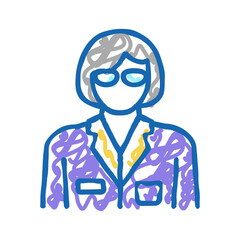 social worker icon doodle illustration