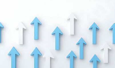 Abstract Background with Directional Arrows in Soft Blue and White