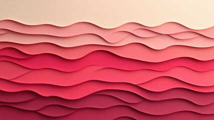 Fototapeta premium Layered pink waves create a vibrant abstract design.