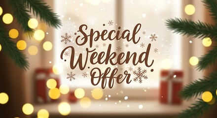 Festive Weekend Promotion with Christmas Decoration