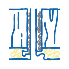 modular floor puzzle icon doodle illustration