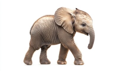 Obraz premium Baby elephant isolated on white background