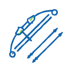 bow and arrows icon doodle illustration