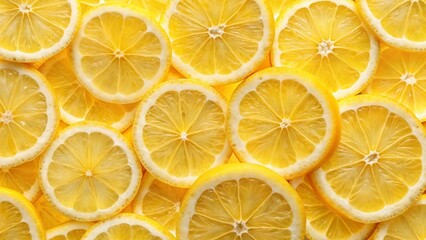Fresh Lemon Slices Pattern Texture for Food Blogs, Healthy Lifestyle Websites, Summer Content, Drink Menus, Kitchen Decor and Citrus-themed Marketing Projects