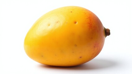 Authentic mango, isolated on white background, textured natural skin and organic imperfections, ultra-detailed photorealistic shot