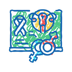 school sex education icon doodle illustration