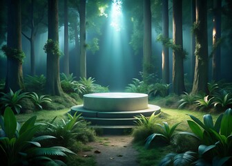 Enchanted Forest Podium Natural Skincare Branding Photography