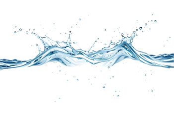 fresh water splash isolated on white or transparent png,Dynamic Clear Water Splash Isolated on White Background for Refreshing Beverage Advertisements and Clean Design Projects, High-Quality Image .