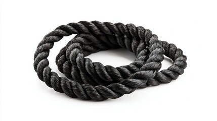 Battle ropes isolated on white background
