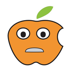 funny cartoon apple