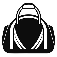 Gym bag duffel bag sports bag travel bag carry on bag weekend bag overnight bag tote bag black and white isolated on transparent background