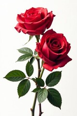 Fototapeta premium Classic red roses print on white background for wallpaper design, texture, romantic, repeat