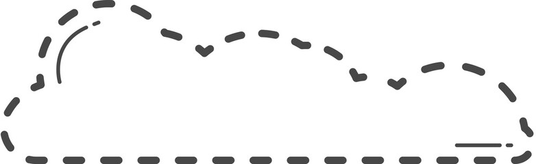 Dotted cloud illustration.