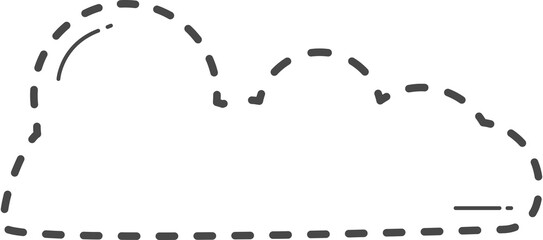 Dotted cloud illustration.