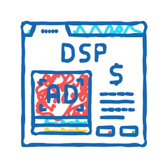 digital signal processor icon doodle illustration