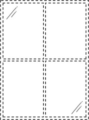 Dotted line of home furniture. Window.