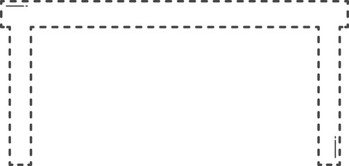 Dotted line of home furniture. Table.