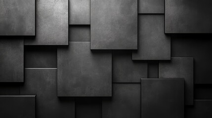 Modern Dark Gray Geometric Squares Background Abstract Texture, Creates Sophisticated and Contemporary Visual Impact