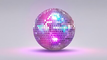 Shimmering Disco Ball with Colorful Lights