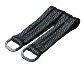 Durable black straps for gear adventure product isolated on transparent background