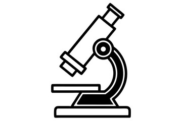 Microscope silhouette vector illustration