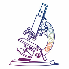 Microscope silhouette vector illustration