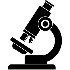 Microscope silhouette vector illustration