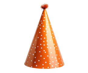 Colorful party hat on festive decoration fun isolated on transparent background