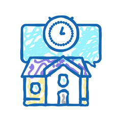 short term rent icon doodle illustration